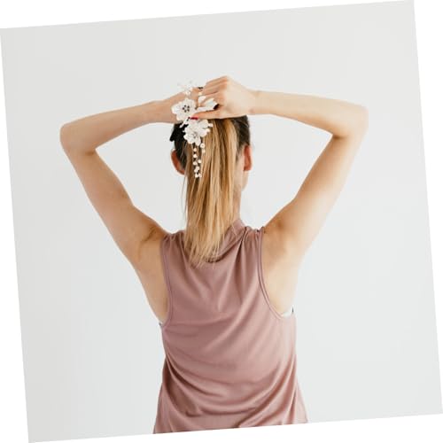 Accesorios de cabello de novia con perlas para regalar a damas de honor 7