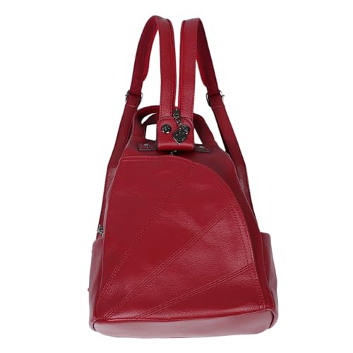 Sac à dos femme cuir rouge grand volume pour ne plus manquer d'espace