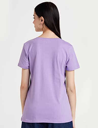 Image of Amazon Brand - Symbol Women Cotton Stretch Regular Fit V Neck Half Sleeve T-Shirt (Available in Plus Sizes)