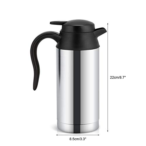 Tetera eléctrica para auto 12V acero inoxidable 750ml miniatura 5