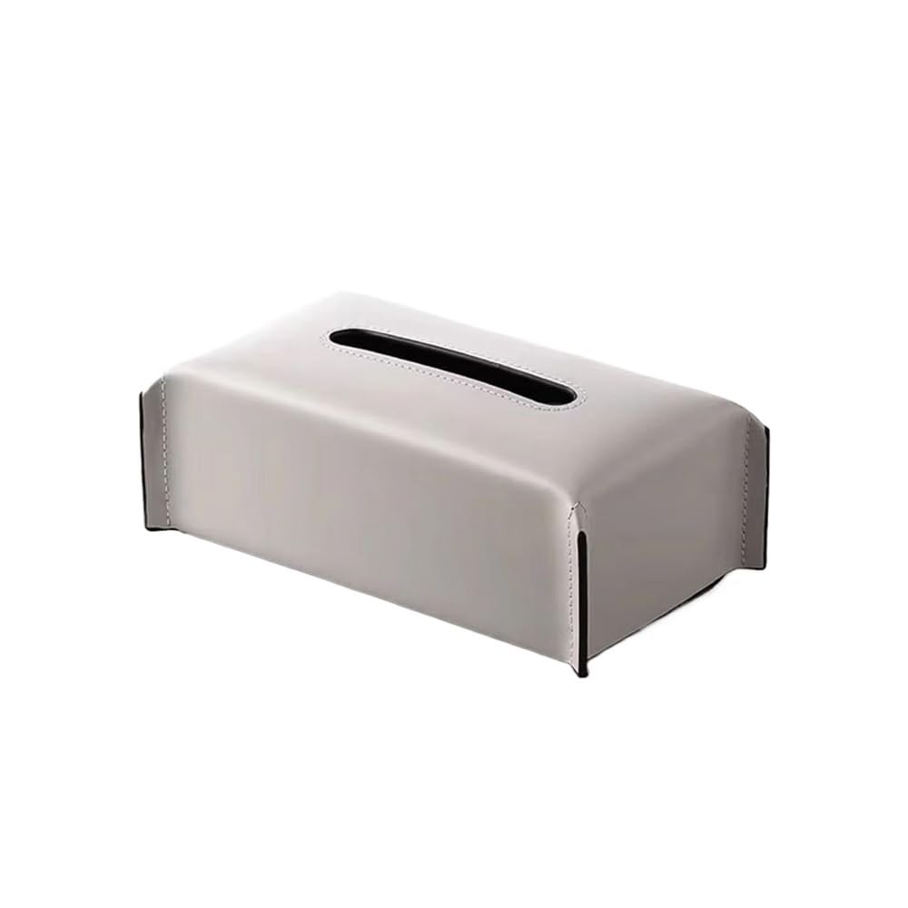 Tissue Box Case Living Room Holder Desktop Home Tabletop Decoration(Grey)