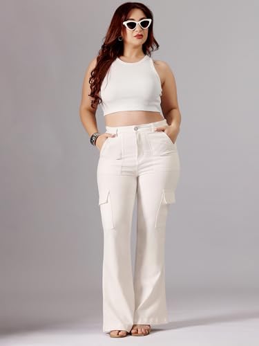 Image of Miss Chase A+ Women's Bootcut High Rise Stretchable Denim Jeans