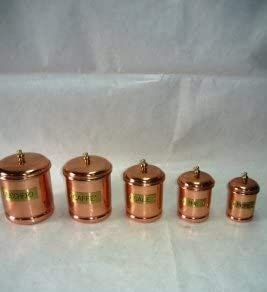 Pots en cuivre pour cuisine : ensemble de rangement élégant pour thé et poivre