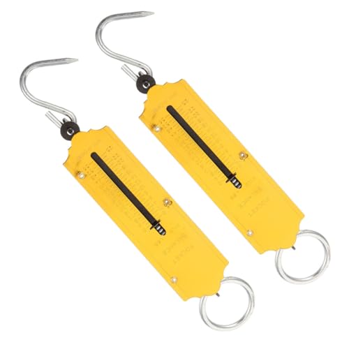 BESPORTBLE 2pcs Fruit Hanging Scale Handheld Luggage Scale Hook 25kg Precision Weighing for Home Farm Outdoor