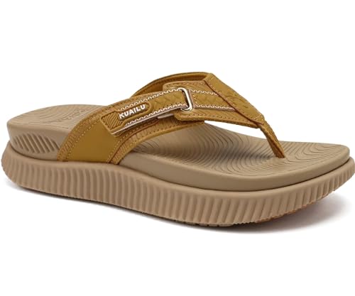 KuaiLu Womens Orthopedic Flip Flops Wedge