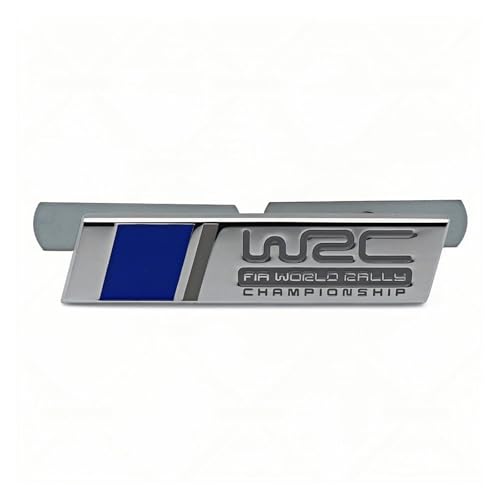 Badge décoratif 3D WRC for calandre Avant en métal, Accessoire de Voiture(Silver)