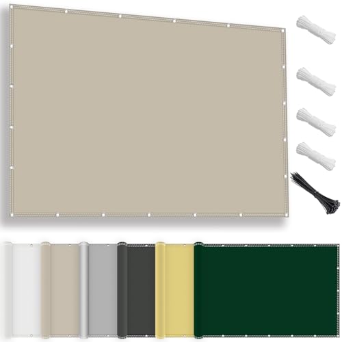 Voile d'ombrage imperméable rectangulaire, 3 x 4 m, protection solaire pour terrasse, protection UV, résistant aux intempéries, sans perçage, 100 % polyester, filet...