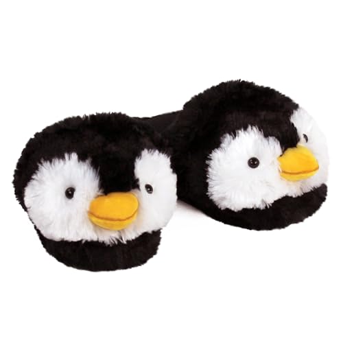 Fuzzy Penguin Slippers for Women and Men - Fluffy Plush Animal Slippers for Adults