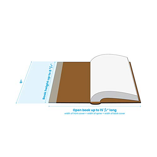 ClearBags Clear Book Covers, 25 Pack, Plastic Sleeve Cover for Books, Protector Against Dust, Wear & Tear and Water, Easy Apply, Archival Safe, (for Books 8 3/4\" Tall & up to 15 1/2\" Wide), BC9 - Thumbnail 3