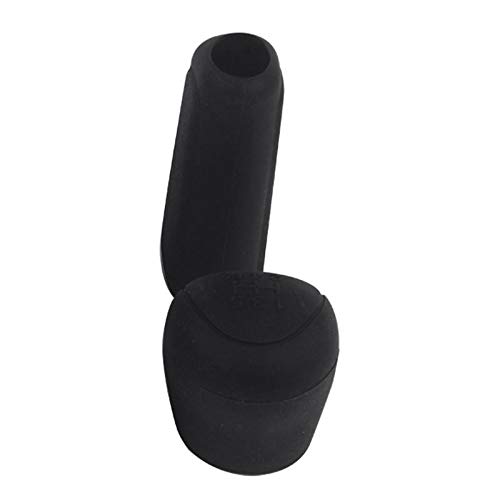 Sueooudh 2 piezas Universal Manual Auto Freno Case Silicona Engranaje Cabeza Cambio Cubierta Cambio Collar Freno Mano (Negro)
