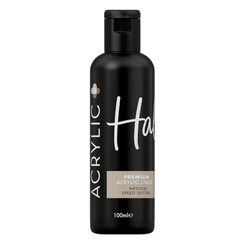 Halo Acrylic Plus Medium Setting Acrylic Monomer Liquid - 100ml. Acrylic Liquid for Nail Art, Nail Extensions & Overlays. HEMA Free Acrylic Liquid Monomer for Professional & Home Use.