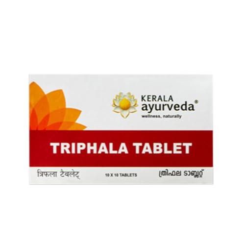 Kerala Ayurveda Triphala Churna Tablets | Ayurvedic Gut Health & Constipation Relief | Amla, Haritaki, Bibhitaki for Digestion & Bloating | 100 Tablets