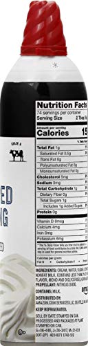 Amazon Brand - Happy Belly Dairy Whipped Topping, Ultra-Pasteurized, Kosher, 13 Ounces #TOP6