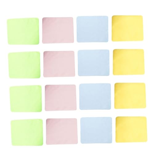 BEBEMOKO 20pcs Microfiber Cleaning Cloth Double-Sided Glasses and Screen Wipes for Electronics Lenses and Delicate Soft Lint Quick Drying Mixed Colors