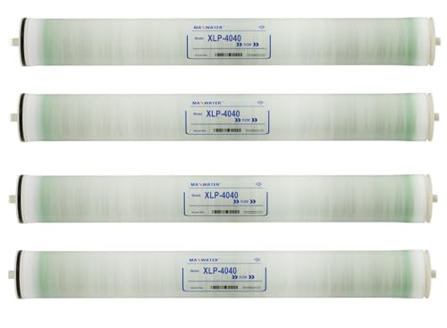 Max Water XLP-4040 Membrana de ósmosis inversa de 4 x 40 pulgadas, 2300 GPD XLP 4040 para purificación de agua, desalinización comercial, agricultura compatible con Dow Filmtec XLE-4040, HF4-4040 (XLP