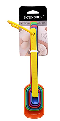 Dotinghux Plastic Measuring Spoons 8-Piece,Assorted Colors #TOP5