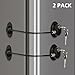 2 Pack Refrigerator Door Locks with 4 Keys, File Drawer Lock, Freezer Door Lock and Child Safety Cabinet Locks by REZIPO Black
