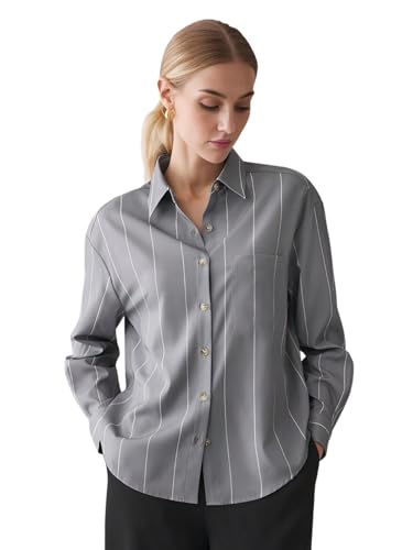Image of Leriya Fashion Shirt for Women | Shirt for Woman | Korean Style Full Sleeve Oversized Button Down Shirt's | Tops for Women | Plus Size Workwear Top for Office & Casual Wear