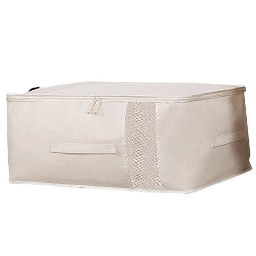 Ciieeo Large Capacity Comforter Storage Bag with Transparent Window for Organizing Blankets Quilts Clothes Design with Easy Open Zippers for Closets and Under Bed Storage