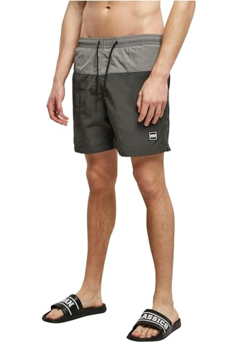 Urban Classics Block Swim Shorts, Pantaloncini da Bagno, Uomo, Blackbird/Asphalt, XL