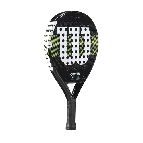 Wilson Optix V1 Padel Racket - Black/Green, Grip Size 2-4 1/4