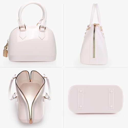 Image of Jelly Crossbody Purse Shoulder Bag, Candy Color Tote Satchel Top-Handle Handbags for Women