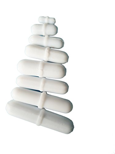 8 piezas mezclador agitador magnético Bar Stir Bar color blanco