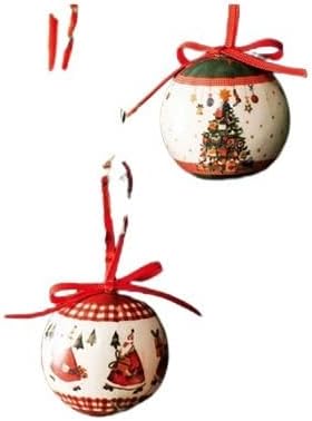 店研創意 カラフルプリントオーナメントボールサンタ＆ツリー10個セット 38-37-5-1