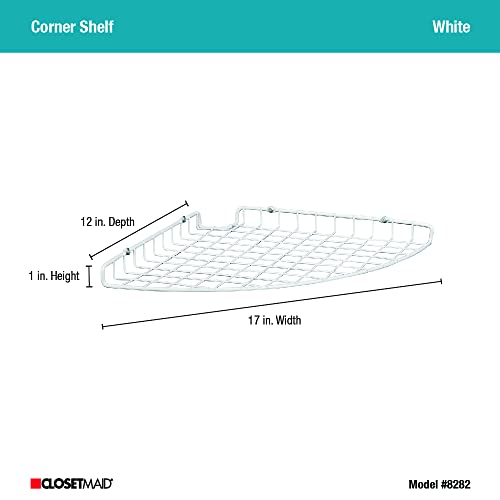 Closetmaid 8282 Corner Shelf Organizer,White,1 X 12 X 12 Inches #TOP2