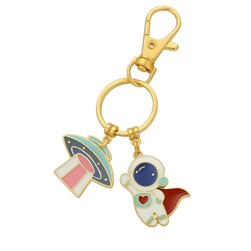 Image of DONWOIE Space Keyring, Astronaut Keychain Bag Charms for Women