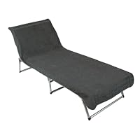 ZOLLNER Schonbezug - weiches und saugstarkes Strandtuch in 75x215 cm - waschbar bis 60°C - Baumwolle in dunkelgrau - Fester Halt durch eingenähte Kapuze - Oeko Tex® Zertifiziert