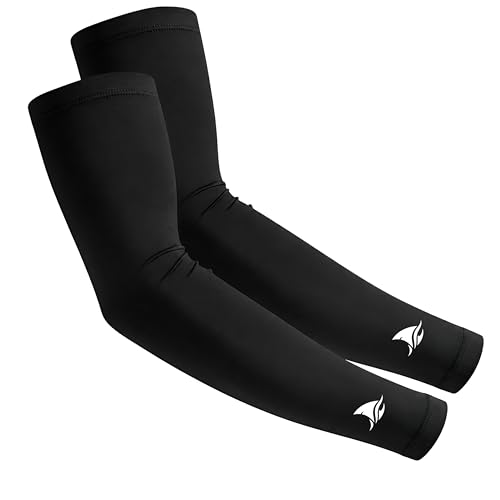 Image of Compression Arm Sleeves, UV Protection, Moisture Wicking, Athletic Performance Sleeves for Sports, Running, Training.