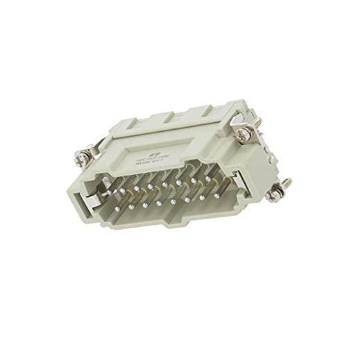 Connecteur HDC mâle HE 16 PIN TE Connectivity 16A 500V taille 6 pour liaisons industrielles