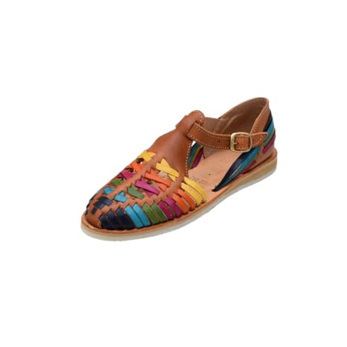 Macarena Collection Sandals women Huarache Sandal Colorful Leather Mexican Style Color Multicolored 832