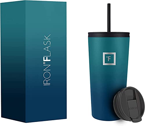 Iron °Flask Tumbler With Lid And Straw 2.0-20 Oz, 2 Lids - Airtight Leak-Proof, Durable Stainless Steel Bottle - Double Walled, Hot & Cold Insulated Thermo Tumblers - Coffee & Water Travel Mug #TOP30