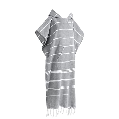 Montesy Bathrobe Microfibre Bath Poncho Towel Quick Drying Hooded Robe for Adults and Teens Ideal for Beach Swimming Surfing