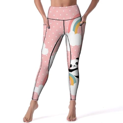 Legging femmes panda arc-en-ciel pour exprimer votre énergie