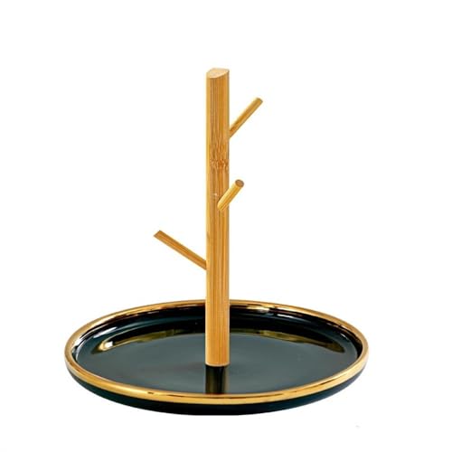 キーホルダーラック エントリーキーハンガー クリエイティブな装飾品 木製キーチェーンハンガー(緑)