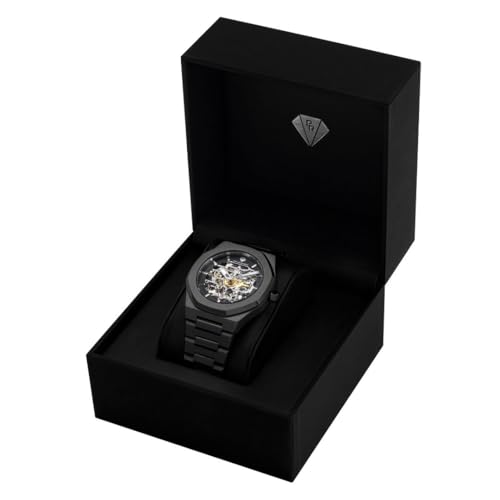 Image of PIERRE RICHARDSON PR5721 Men's Skeleton Watch, Silver Stainless Steel, Automatic, 41mm, Sapphire, 5ATM