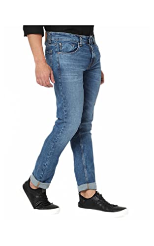 Image of Spykar Men's Skinny Fit Low-Rise Casual Jeans