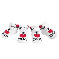 Losuesme Calzini Bambino 0-6 Mesi Cotone Ragazzo Ragazza Calzini Di Cotone Neonato Unisex 2 Paia Bambino Regalo Personalizzato Per Nascita Ragazza, Amore, 0-6 Monate