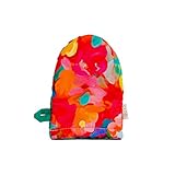 Crae Home - Mini Oven Mitt | Etching Pattern Silicone-Lined Grip Heat-Resistant Cotton Kitchen Mitt with Hanging Loop | Cute Pot Holder Style Oven Glove for Baking & Cooking | 7.5” x 5.5”