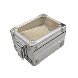 Mikikit Boîte Vitrine Cadeau Bracelet Verre Poche Oreiller Bijoux Transparent Organisateur Rangement Amovible avec Couvercle Porte-Montre
