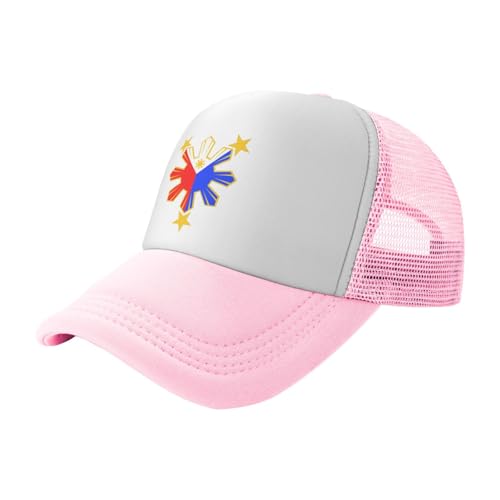 Philippines Pride Star Flag Trucker Hat Snapback Mesh Baseball Cap Unisex