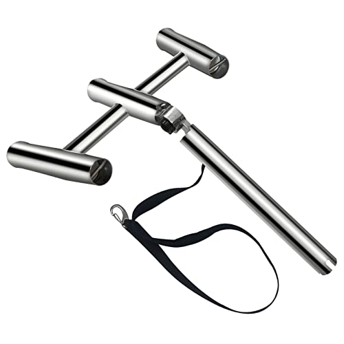 Mojiate 3 Tube Rod Holder-Stainless Steel Trident Outrigger Stylish-Tree Triple Rod Holder Adjustable Silver Kite Fishing Mount 3-Rod Racks for Boat, Ship, Yacht