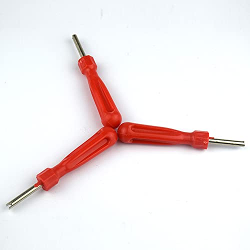 Image of lasenersm 6 Pieces Valve Core Remover Valve Remover Core Tool Valve Core Removal Tool Single Head Valve Remover Installer Repair Tool Tire Valve Stem Core Remover with Plastic Handle, Multicolor