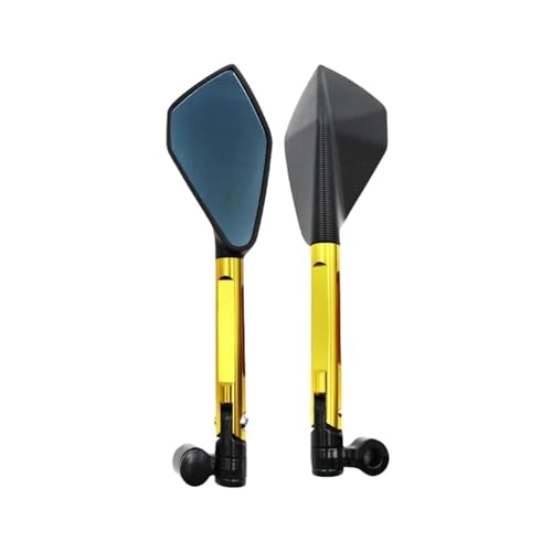 Rétroviseurs Guidon Moto CNC anti-éblouissement verre bleu HD