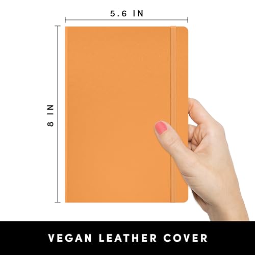 Image of PAPERAGE Blank Journal Notebook, (Marigold), 160 Pages, Medium 5.6 in x 8 in - 100 GSM Thick Paper - Hardcover Journaling Notebook for Work, School, Note Taking or Sketching