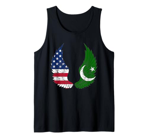 Bandera de Pakistán Día de la Independencia Pakistaní Americano 14 de agosto Camiseta sin Mangas