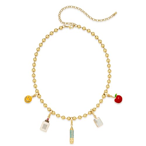 Gold Charm Necklace for Women Pendant Necklace Beach Accessories Western Jewelry Interchangeable Pendant Design Necklace Personalized Gift for Her - Main Image